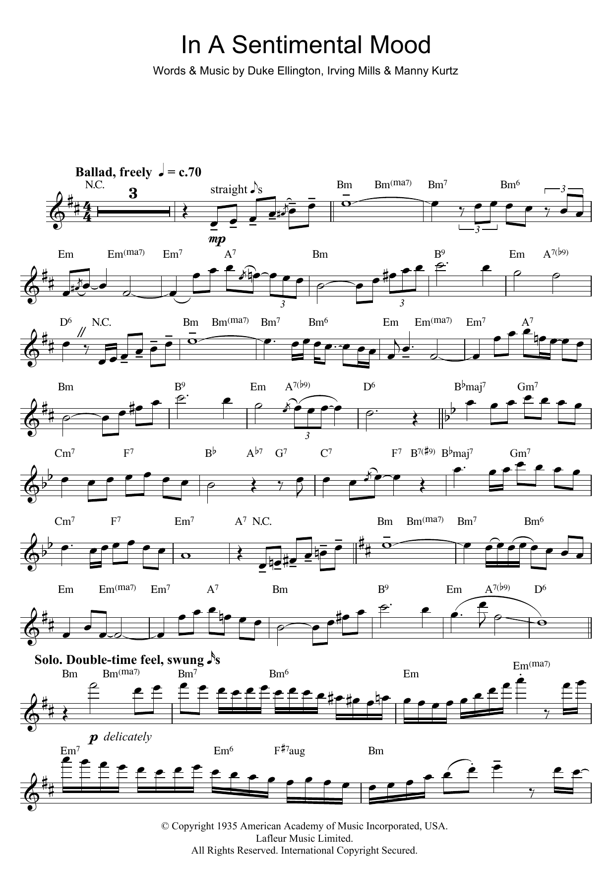 Product gallery: Page 1 of 1 In A Sentimental Mood, Duke Ellington