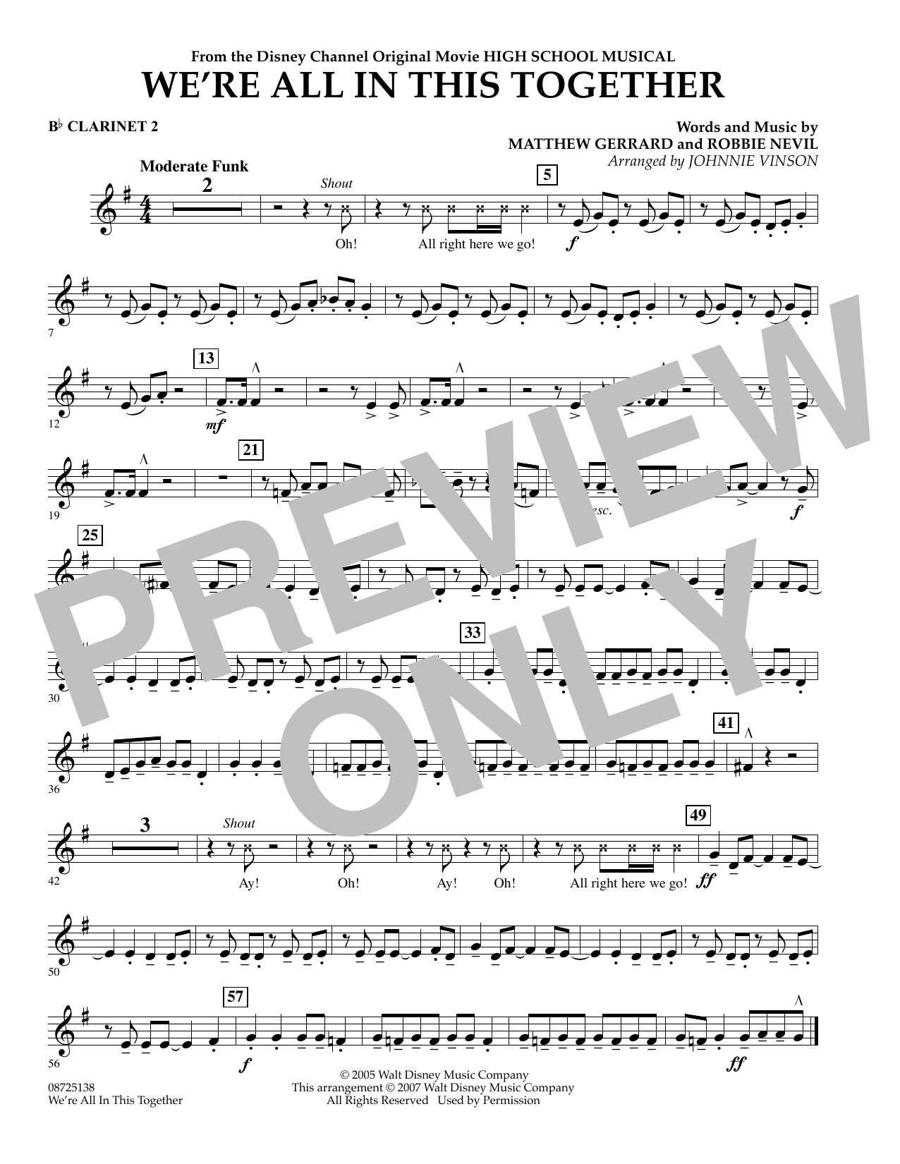 Produktbild zu: We're All In This Together (from High School Musical) - Bb Clarinet 2