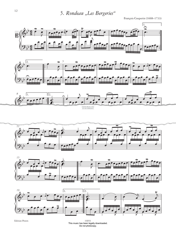 Produktbild zu: Rondeau 'Les Bergeries' (from 'The Anna Magdalena Notebook 1725')