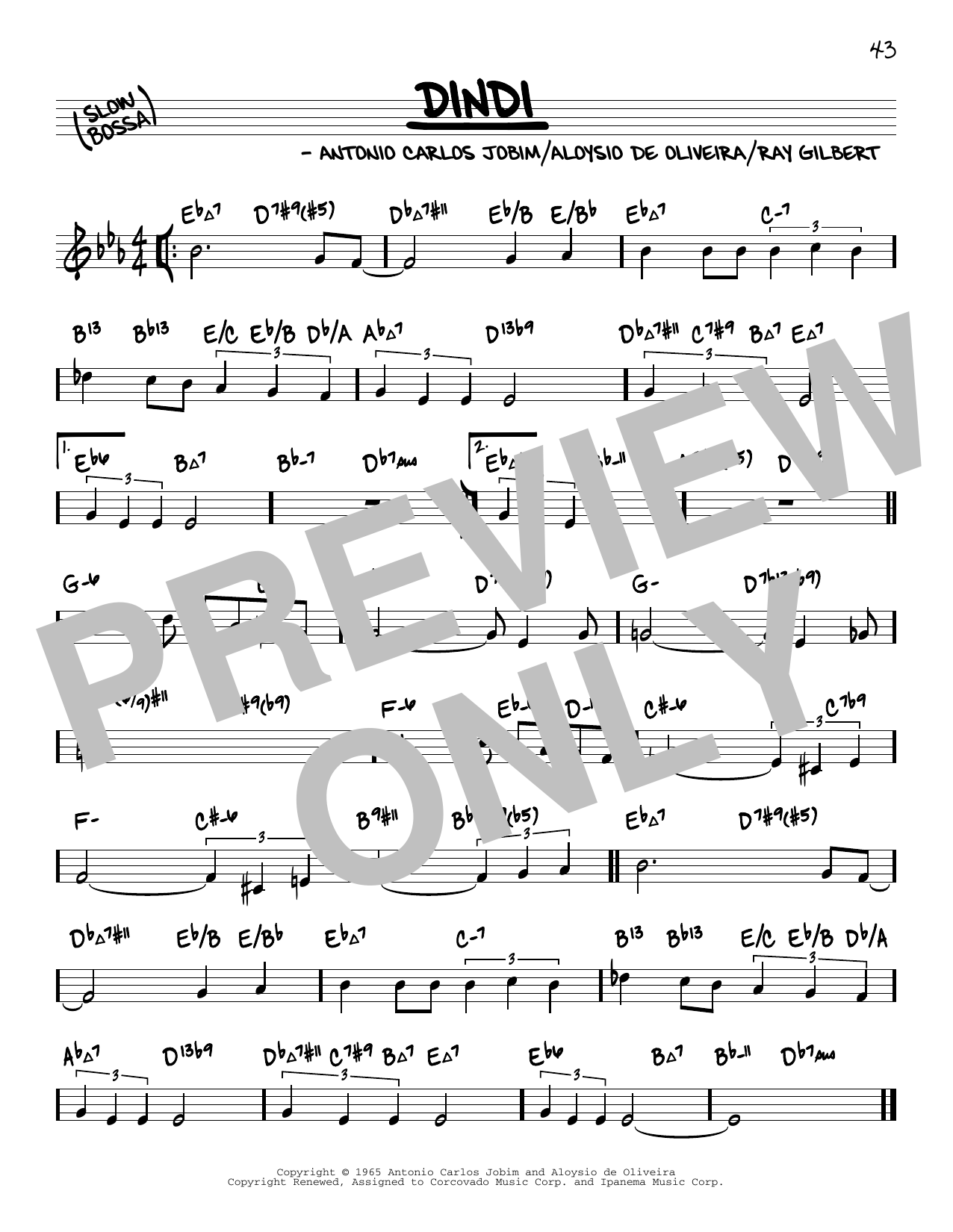 Product picture to: Dindi (arr. David Hazeltine)