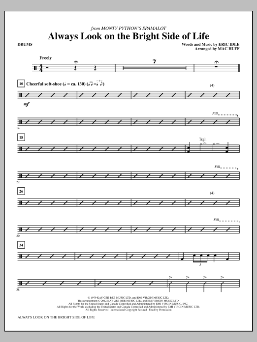 Produktbild zu: Always Look On The Bright Side Of Life - Drums