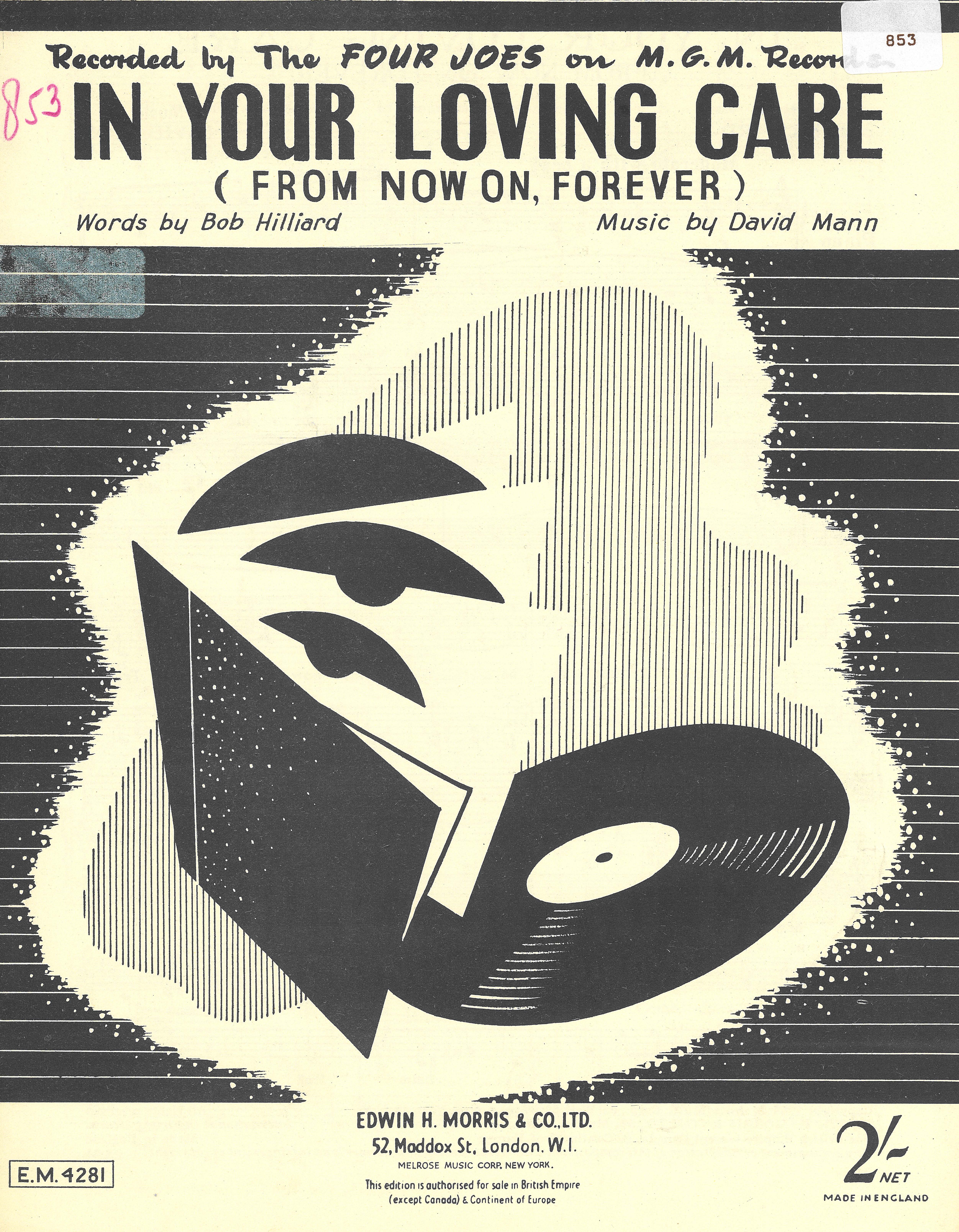 cover: In Your Loving Care (From Now On, Forever), The Four Joes, Gesang, Gitarre, Klavier