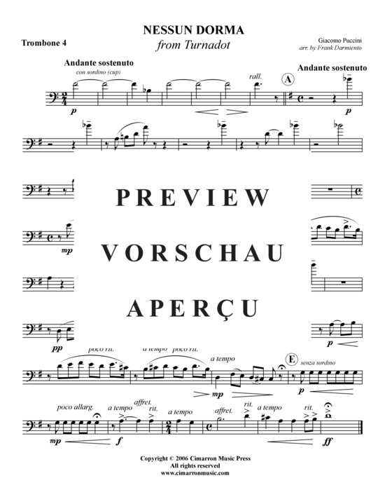 Product gallery: Page 17 of 19 Nessun Dorma , , (Trombone ensemble)
