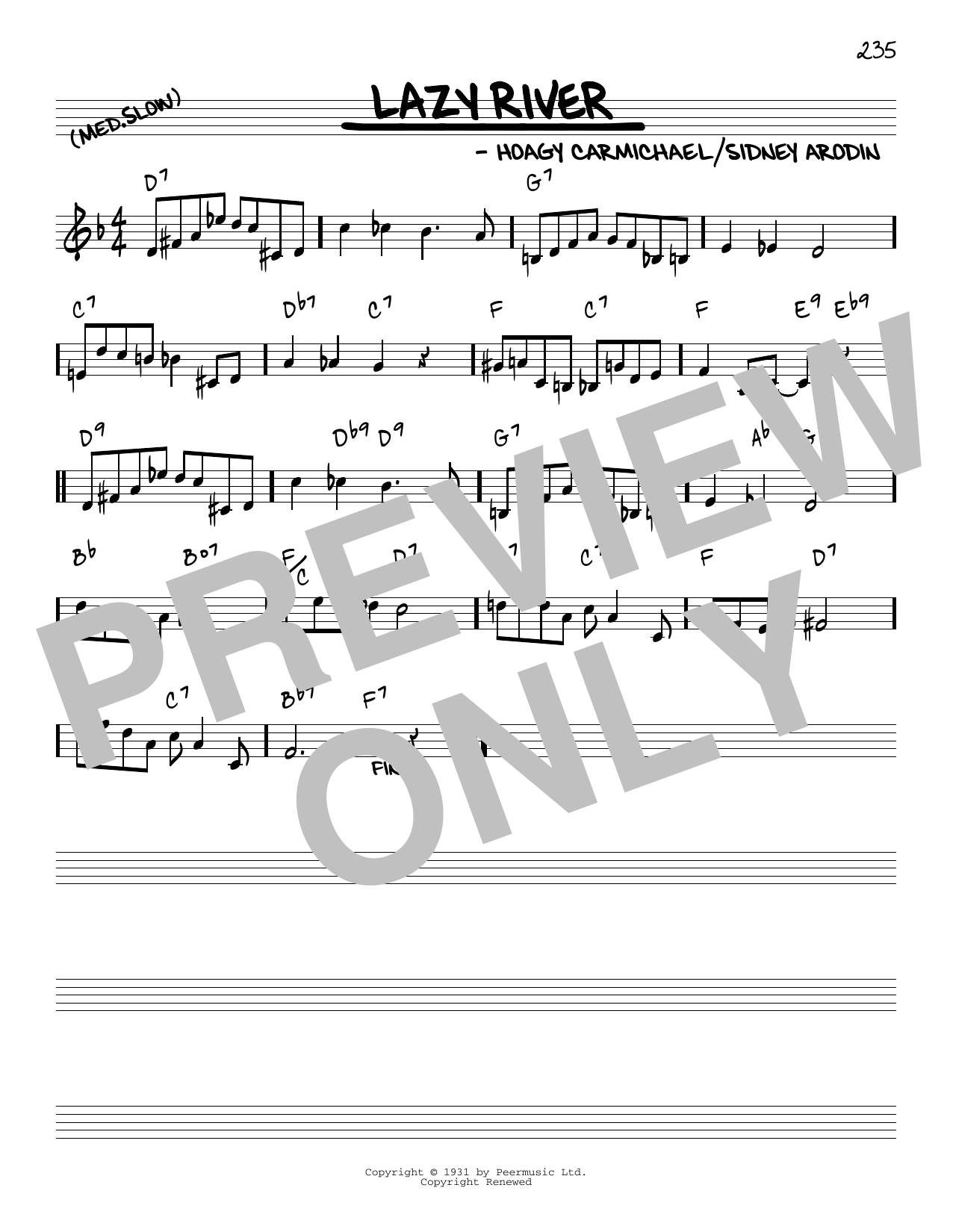 Produktbild zu:  Lazy River [Reharmonized version] (arr. Jack Grassel) - Hoagy Carmichael