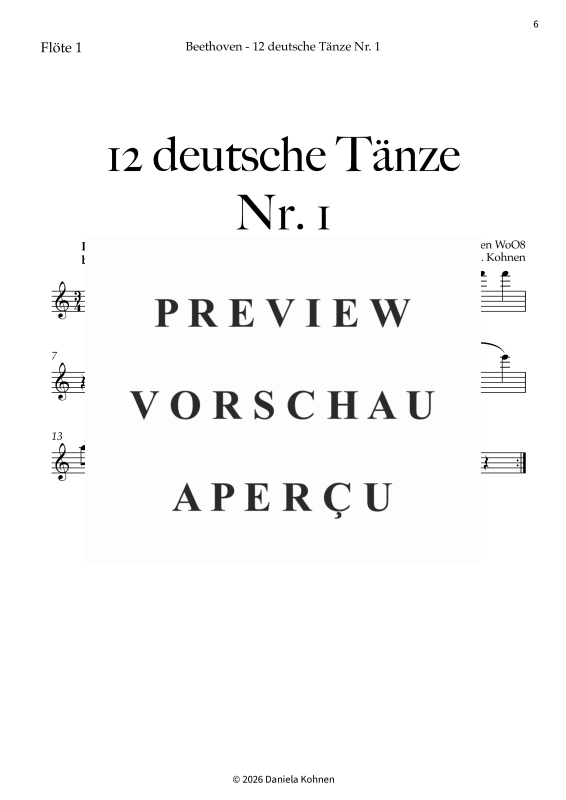Produktgalerie: Seite 8 von 11 Deutscher Tanz Nr. 1, , Jugendkammerorchester