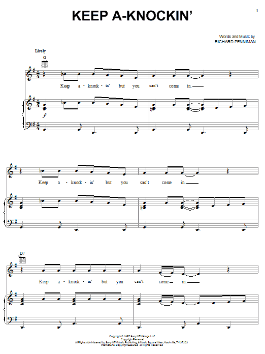 Produktgalerie: Seite 1 von 1 Keep A-Knockin', Little Richard, Gesang, Gitarre, Klavier