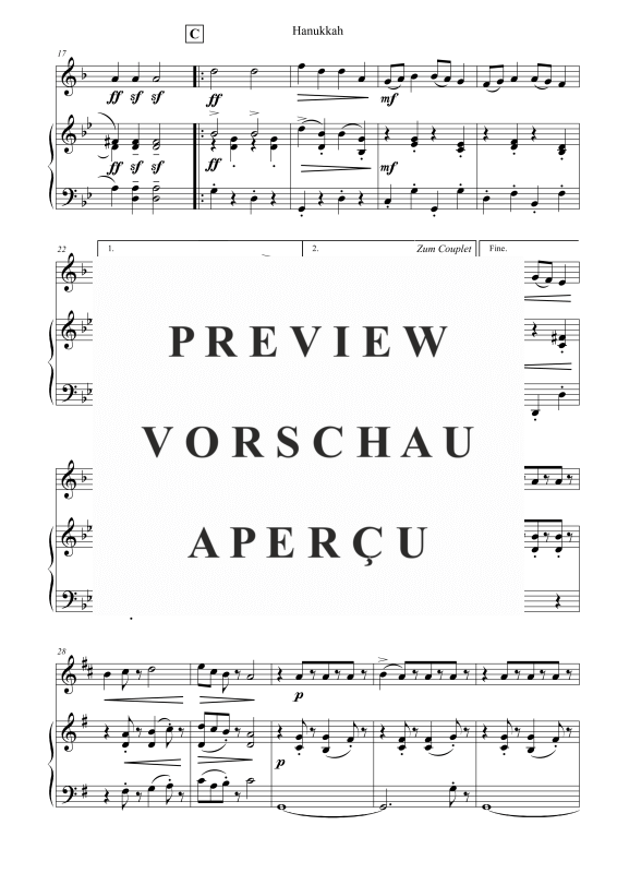 Produktgalerie: Seite 3 von 6 Hanukkah, , Horn in F und Klavier