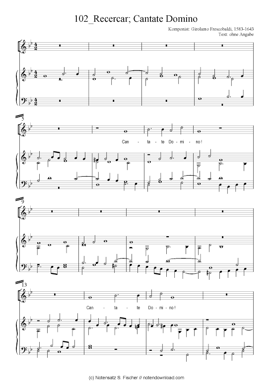Produktbild zu: Recercar  Cantate Domino Chorsatz Alte Meister