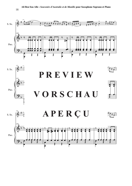 Product gallery: Page 19 of 21 Souvenirs d´Australie et de Manille , , (soprano saxophone + piano)