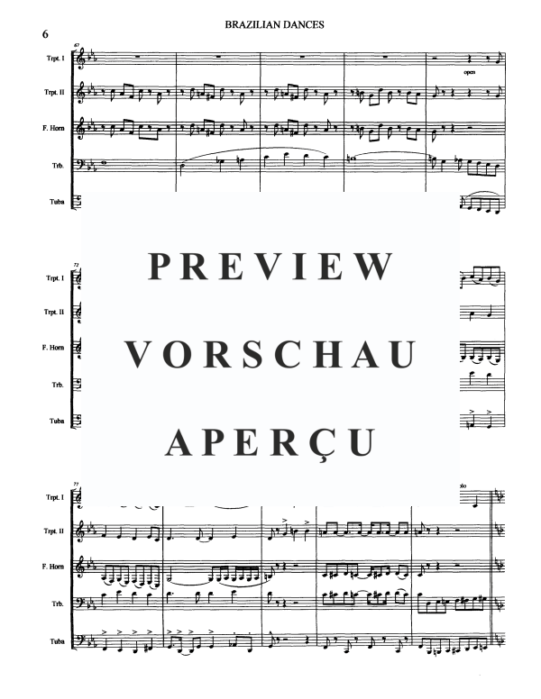 Produktgalerie: Seite 9 von 11 Brazilian Dances, , Blechbläserquintett