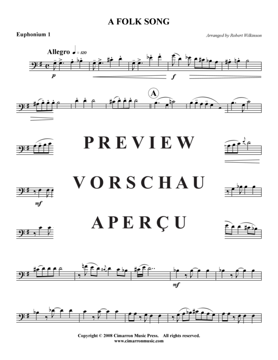 Product gallery: Page 5 of 16 A Folk Song , , (Tuba Quartet: 2x Baritone, 2xTuba)