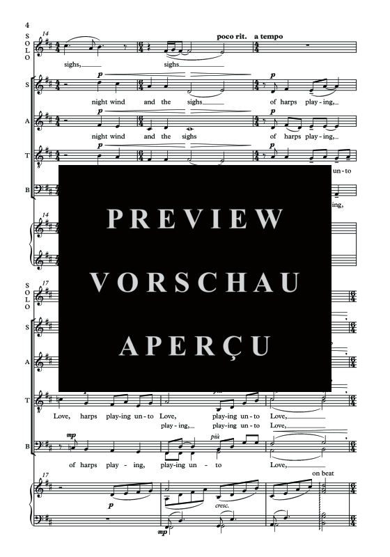 Produktgalerie: Seite 7 von 11 At that hour when all things have repose, , Sopran Solo, Gemischter Chor und Harfe
