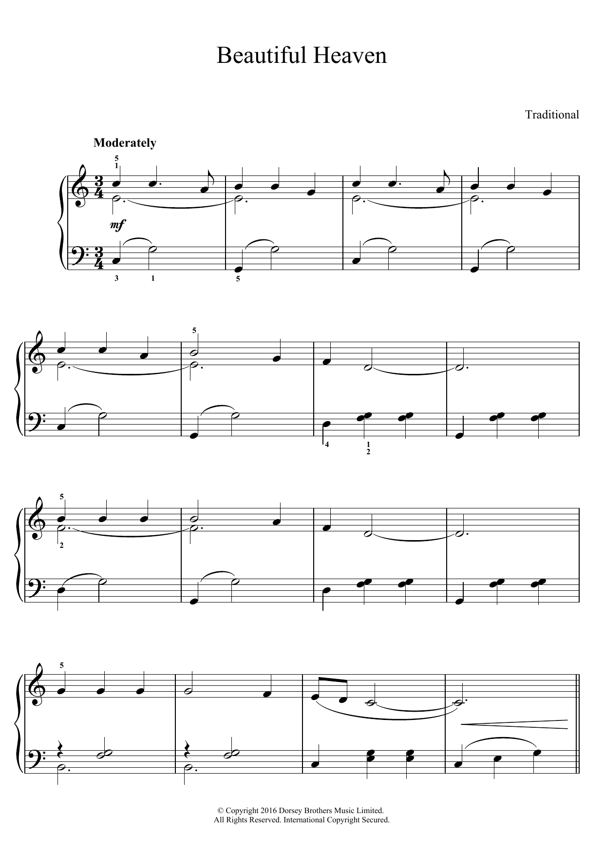 Product gallery: Page 1 of 1 Beautiful Heaven, Mexican Folksong