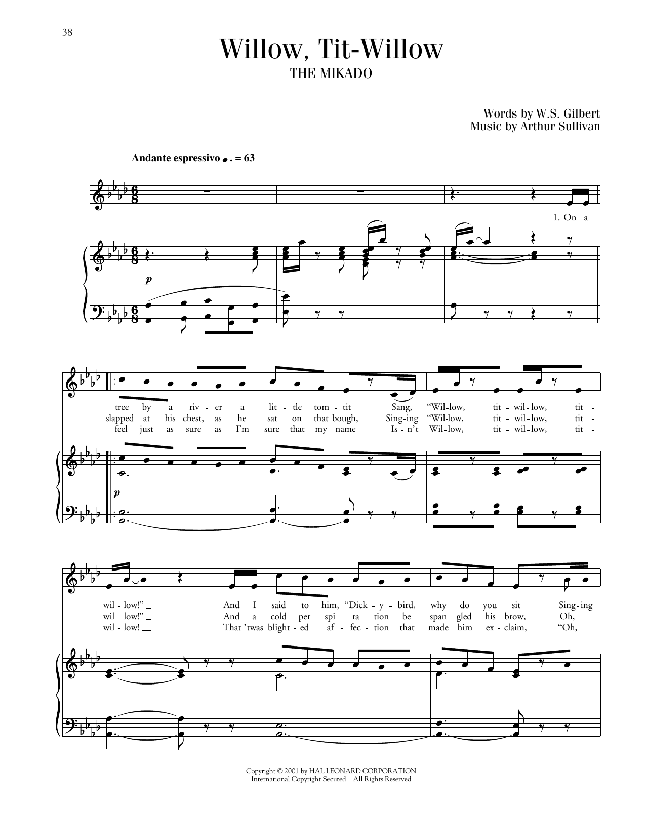 Produktbild zu: Willow, Tit-Willow (from The Mikado)