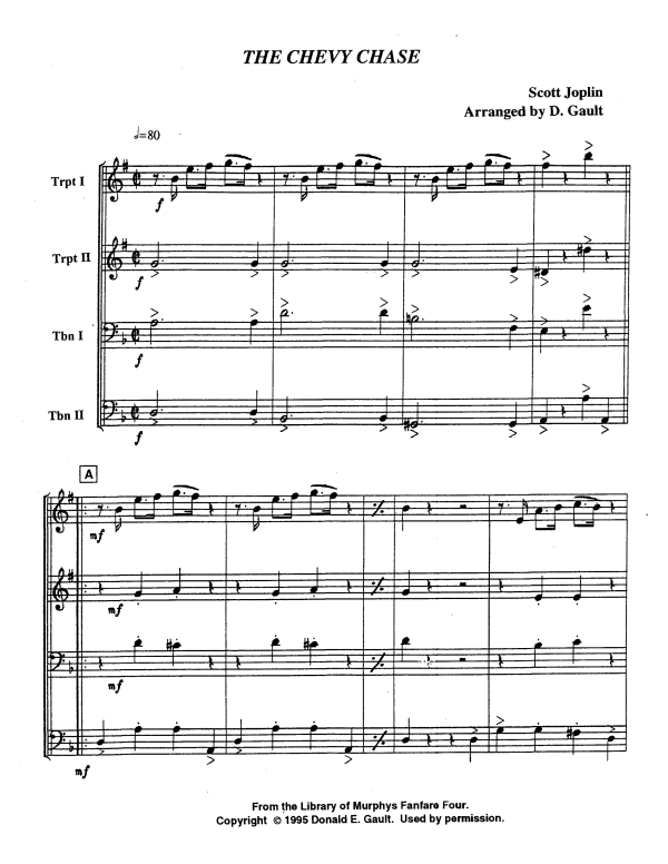 Produktgalerie: Seite 1 von 11 The Chevy Chase, , Blechbläser Quartett