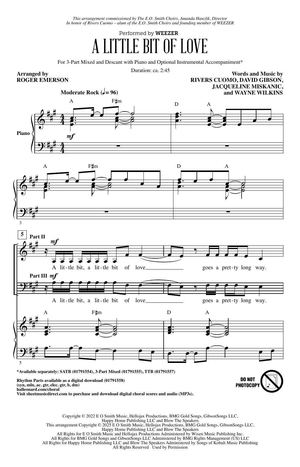 Product picture to: A Little Bit Of Love (arr. Roger Emerson)