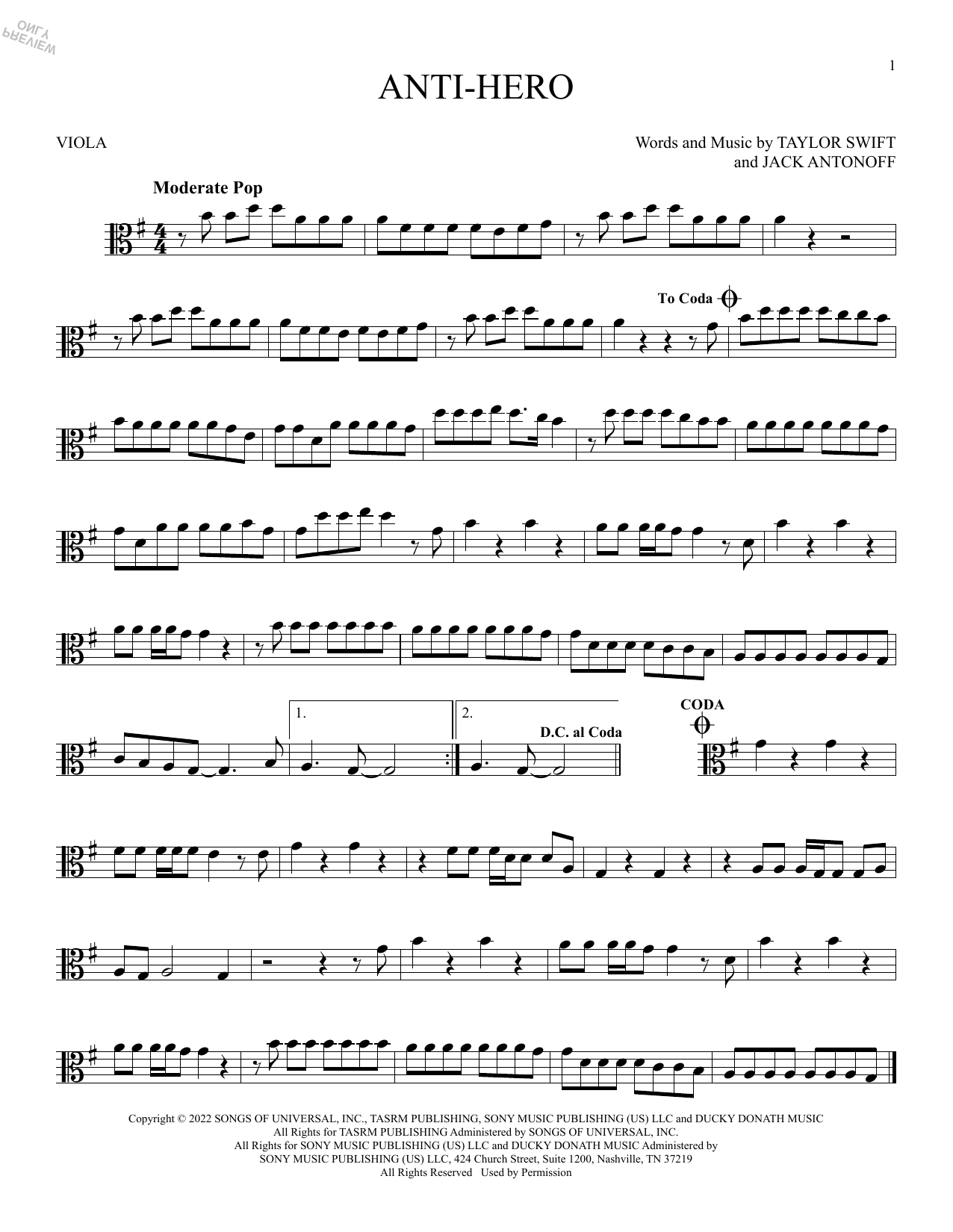 Product gallery: Page 1 of 1 Anti-Hero, Taylor Swift