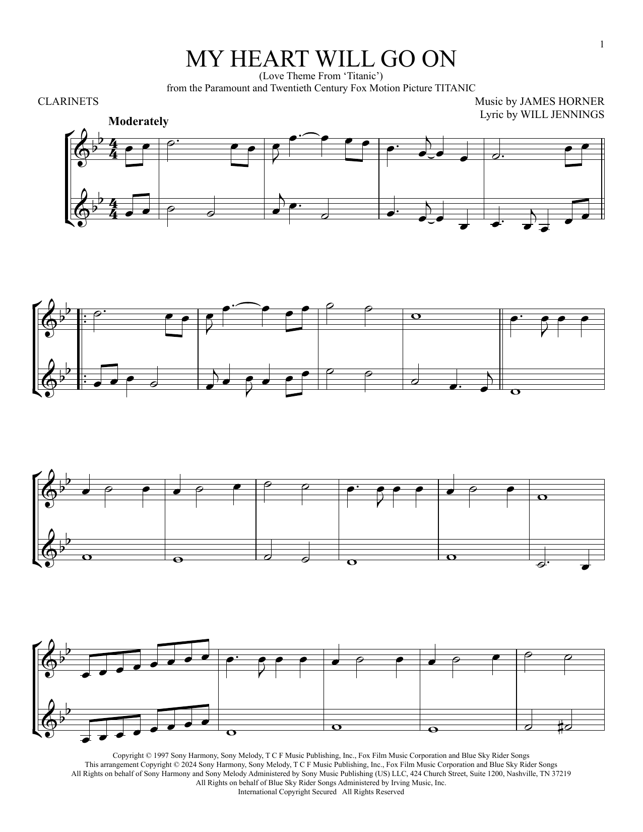 Product gallery: Page 1 of 1 My Heart Will Go On (Love Theme From 'Titanic'), Celine Dion