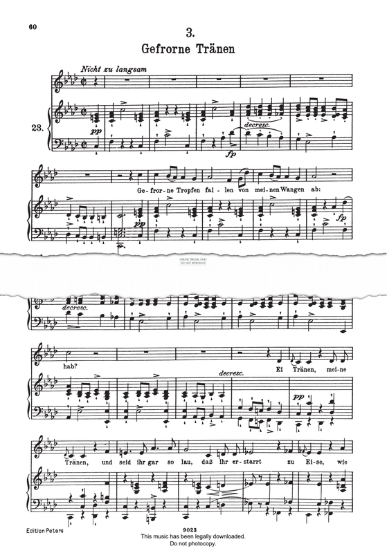 Product picture to: Gefrorne Tränen (from 'Winterreise Op.89 D911')
