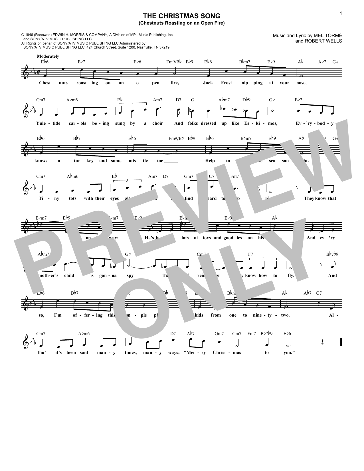 Product gallery: Page 1 of 1 The Christmas Song (Chestnuts Roasting On An Open Fire), Mel Tormé