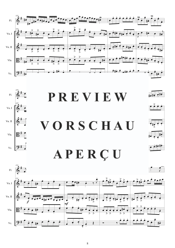Produktgalerie: Seite 9 von 11 Concerto No.9 to 5 in E-Moll Op.5, , Querflöte Solo und Streicher Ensemble