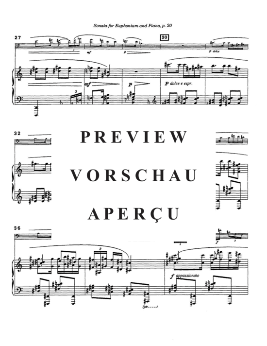 Product gallery: Page 20 of 21 Sonata for Euphonium , , (euphonium + piano)