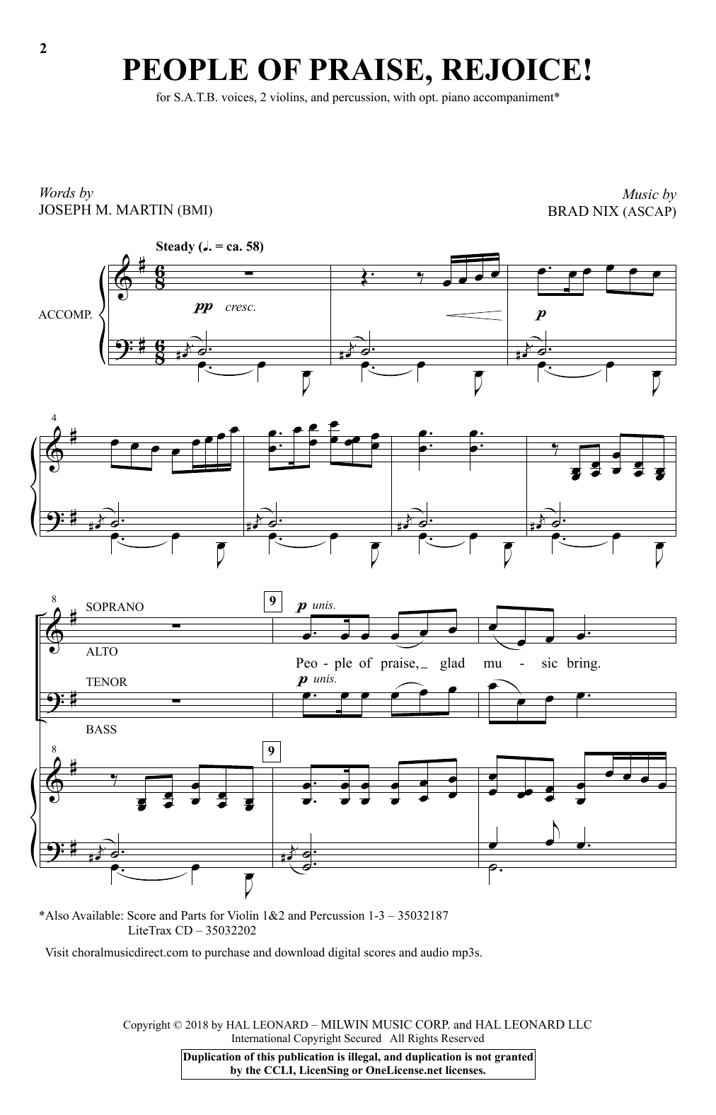 Produktbild zu: People Of Praise, Rejoice!