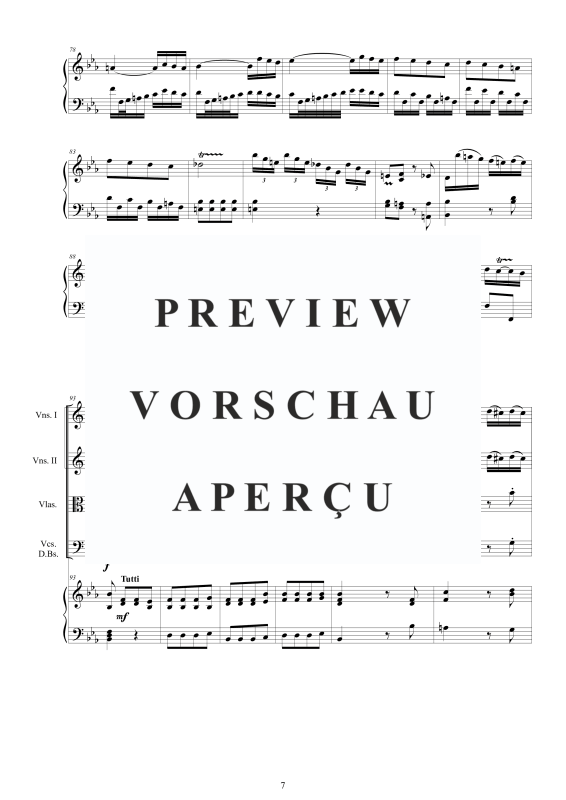 Produktgalerie: Seite 8 von 11 Cembalo Konzert Nr. 5 in Es-Dur, , Cembalo und Streichorchester