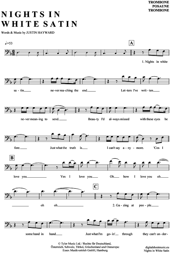 Product picture to: Nights in white satin The Moody Blues