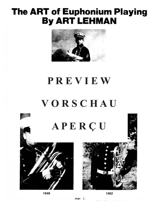 Product gallery: Page 3 of 21 Volume I- The Art of the Euphonium , , (Euphonium Solo)