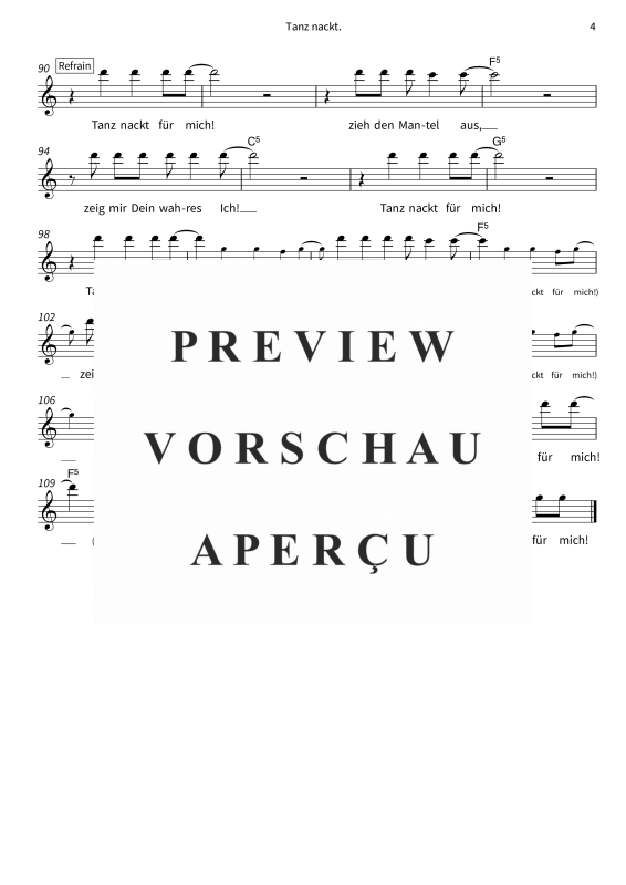 Produktgalerie: Seite 6 von 6 Tanz nackt., Ohrenfeindt, (Gesang & Akkorde (Leadsheet(