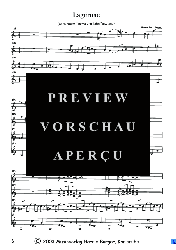 Produktgalerie: Seite 9 von 11 Concertino für 4 Gitarren, , Quartett Gitarre - Partitur