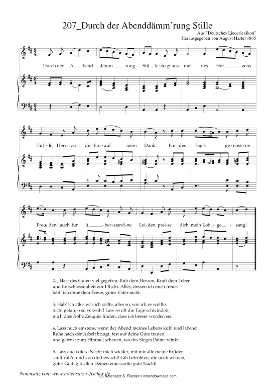 Product picture to: Durch der Abenddämm?rung Stille Aus "Deutsches Liederlexikon" A. Härtel (1865)