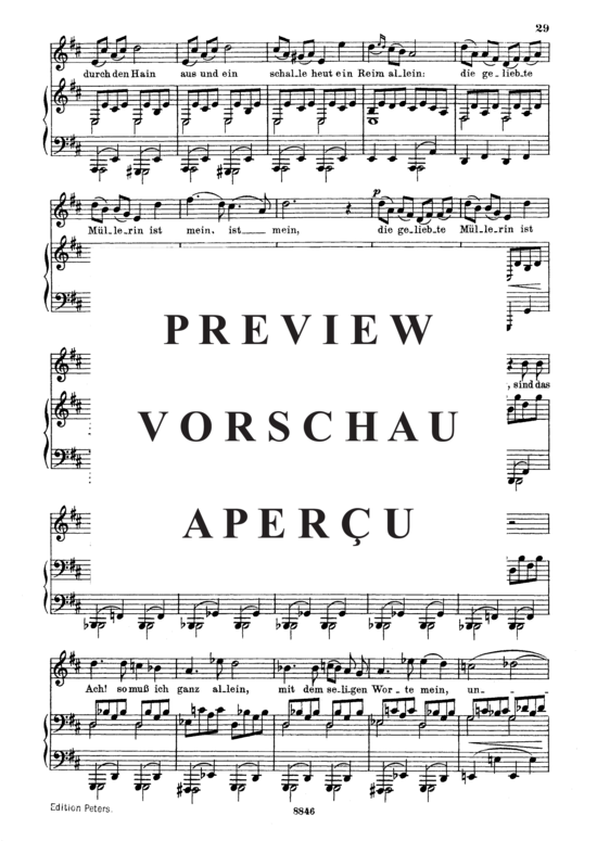 Product gallery: Page 3 of 5 Mein! D.795-11 (Die Schöne Müllerin), , Medium Voice and Piano