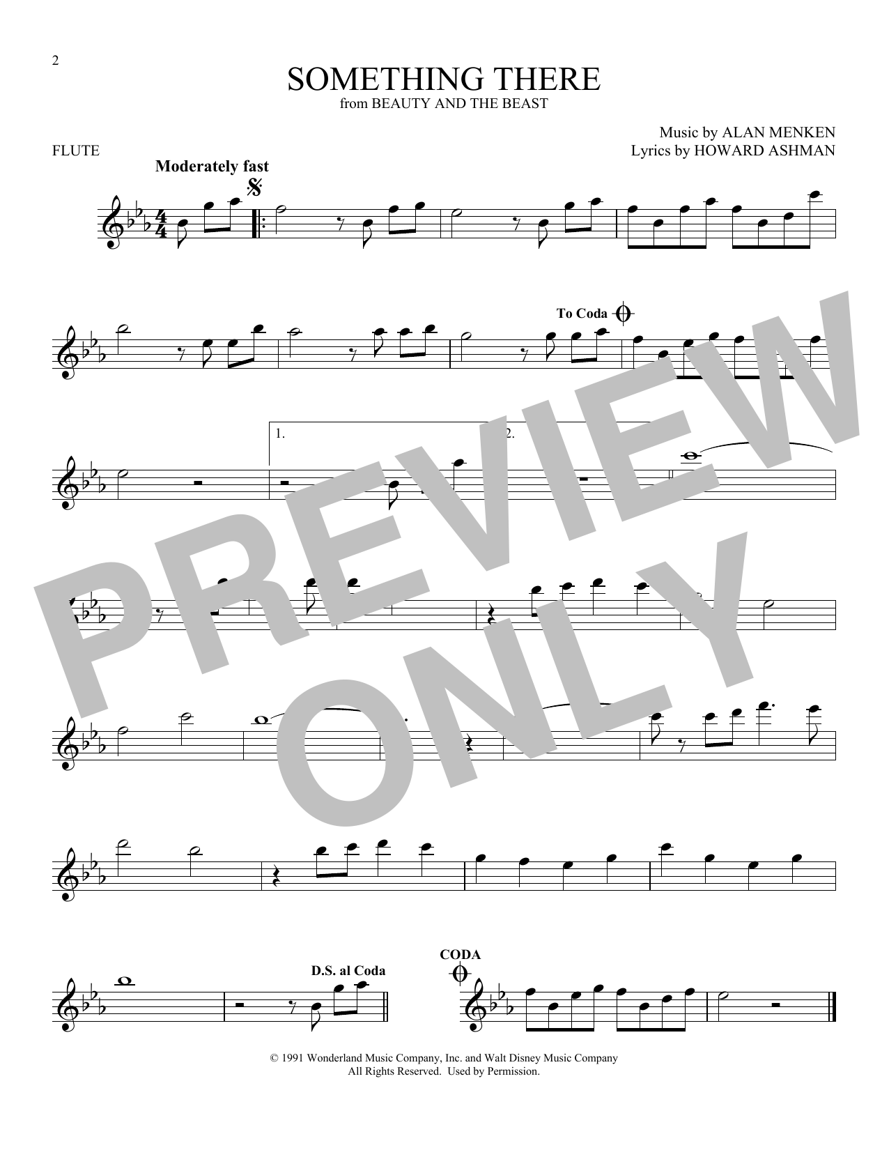 Product gallery: Page 1 of 1 Something There (from Beauty And The Beast), Alan Menken & Howard Ashman
