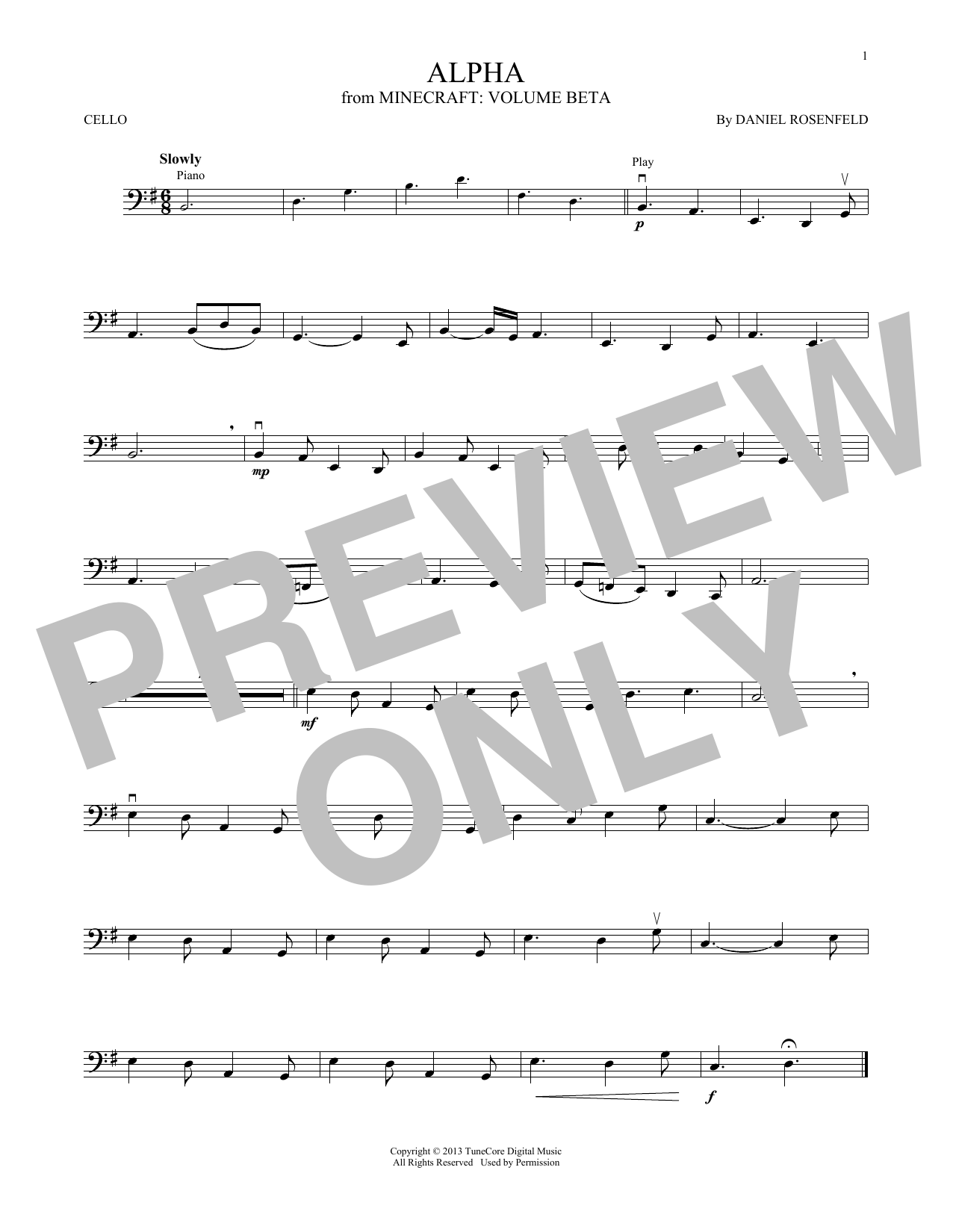 Produktgalerie: Seite 1 von 1 Alpha (from Minecraft), C418, Violoncello