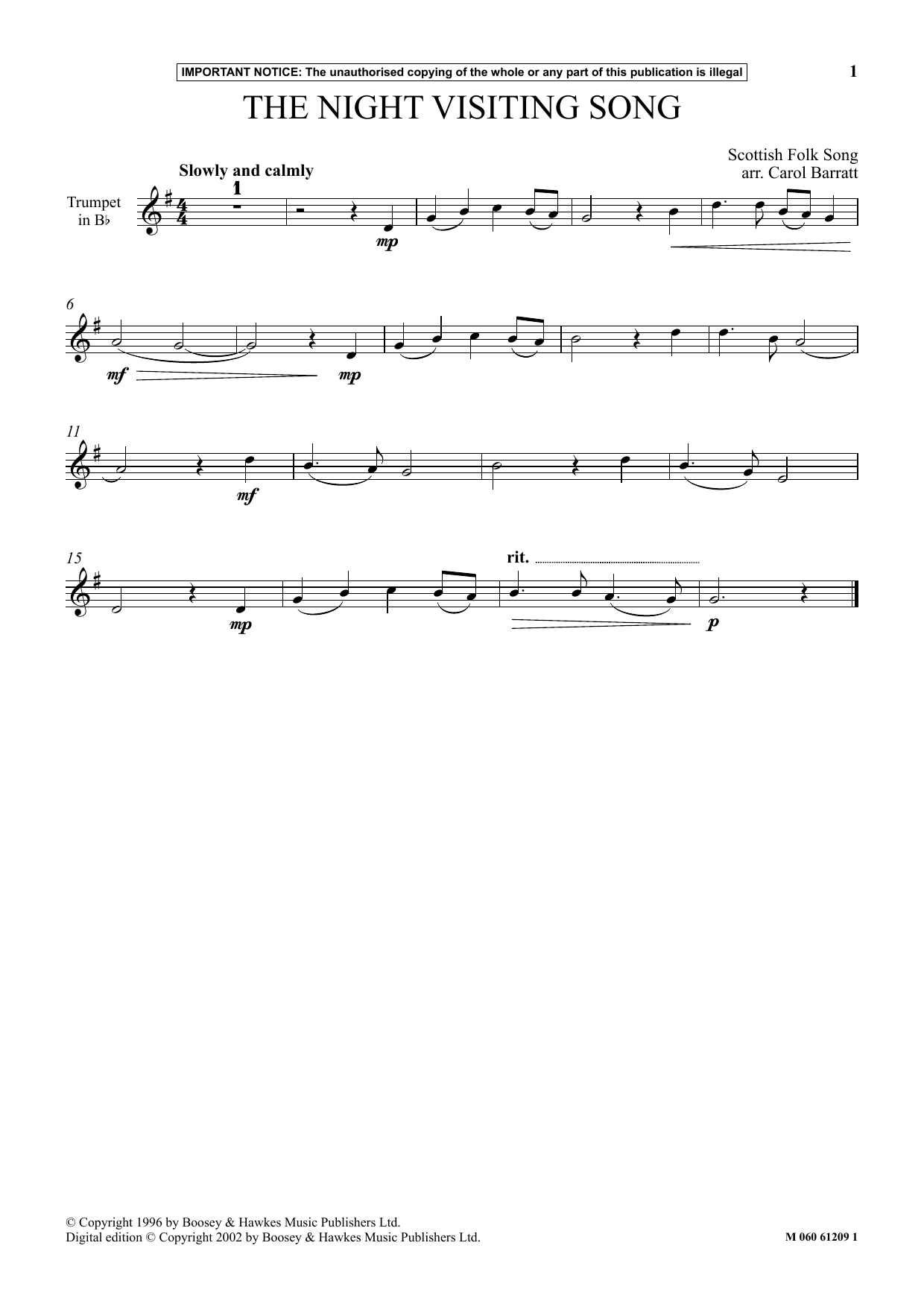 Product picture to: The Night Visiting Song