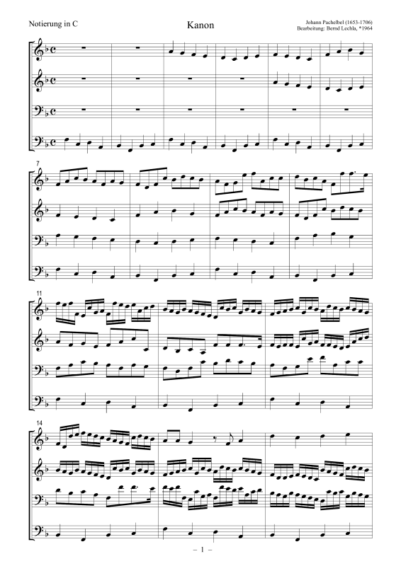 Produktbild zu: KanonJohann Pachelbel