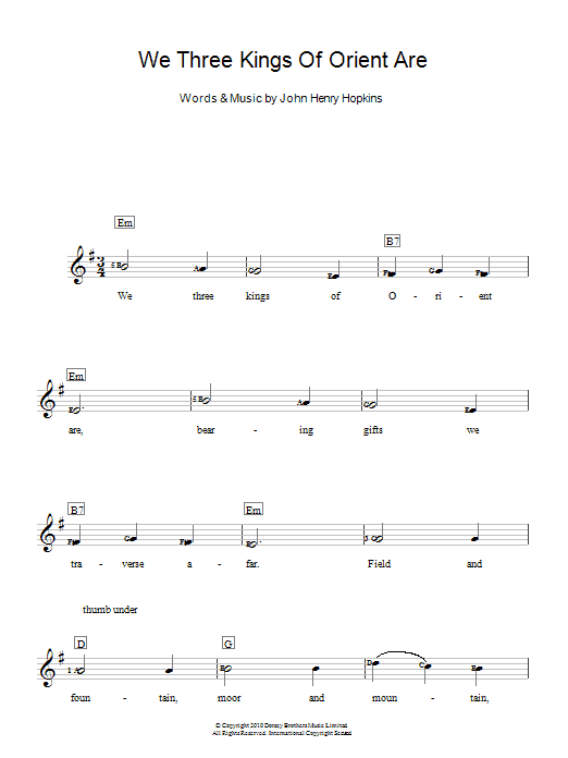 Product gallery: Page 1 of 1 We Three Kings Of Orient Are, John H. Hopkins, Jr.