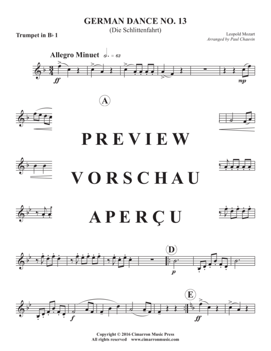 Produktgalerie: Seite 8 von 17 Deutscher Tanz Nr. 13 , , (Blechbläserquintett)