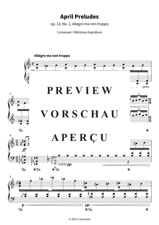 Product gallery: Page 4 of 8 April Preludes - op. 13, No. 1, Allegro ma non troppo , , Piano Solo