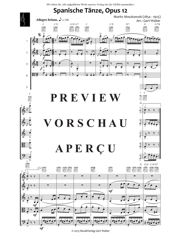 Produktgalerie: Seite 2 von 21 Spanische Tänze Opus 12 , , (Quintett flexible Besetzung)