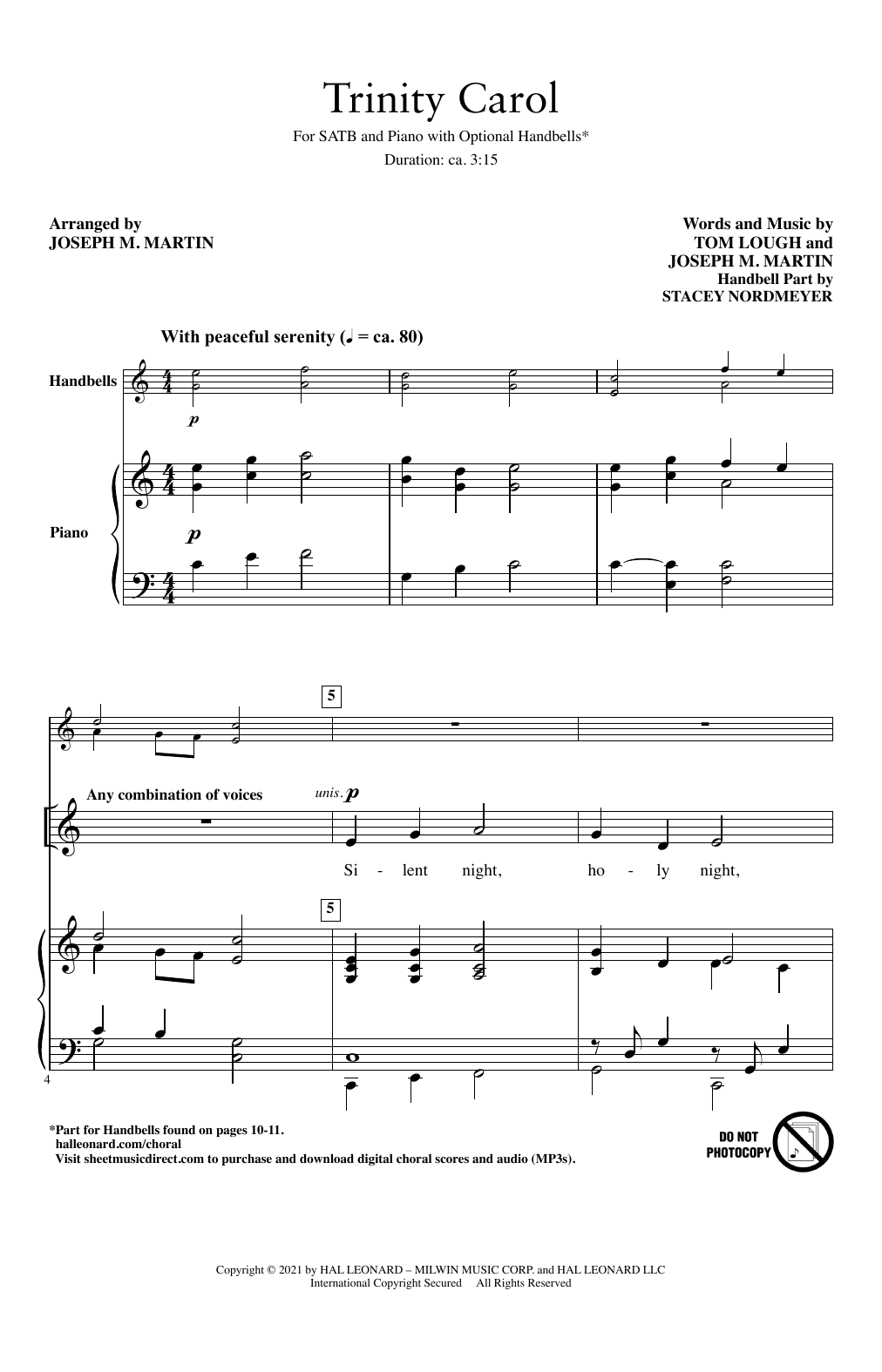 Produktbild zu: Trinity Carol (arr. Joseph M. Martin)