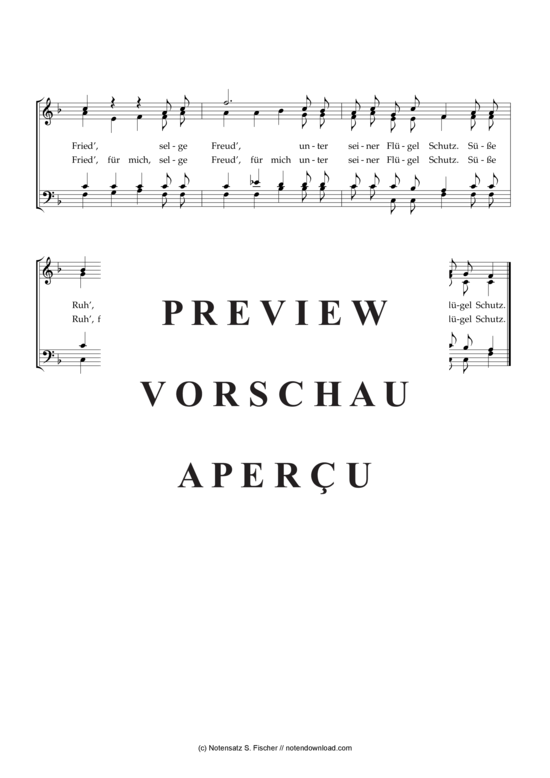 Product gallery: Page 3 of 3 Unter seiner Flügel Schutz  , , (mixed choir)