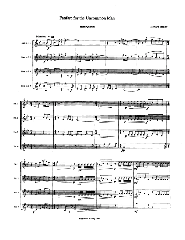 Produktbild zu: Fanfare For An Uncommon ManHoward Stanley