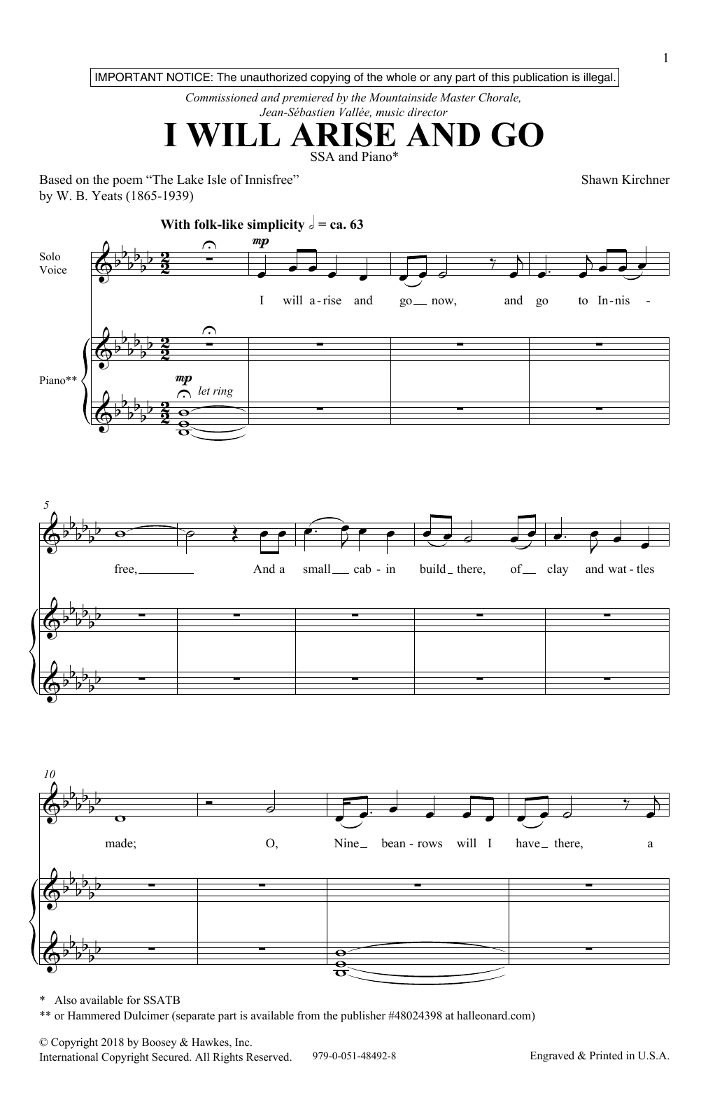Product gallery: Page 1 of 1 I Will Arise And Go, Shawn Kirchner