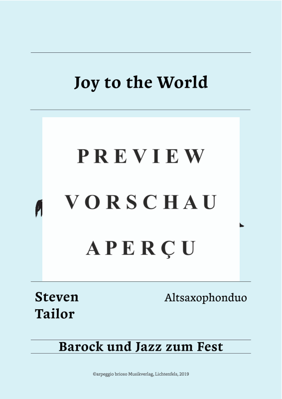 Product gallery: Page 2 of 8 Joy to the World - aus dem Album Barock und Jazz zum Fest, , (Duet 2x alto saxophone)