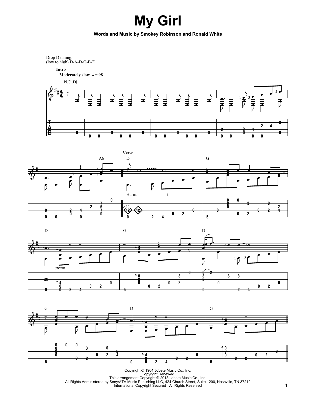 Produktgalerie: Seite 1 von 1 My Girl, The Temptations, Gitarre