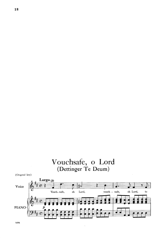 Product picture to: Vouchsafe, O LordGeorg Friedrich Händel