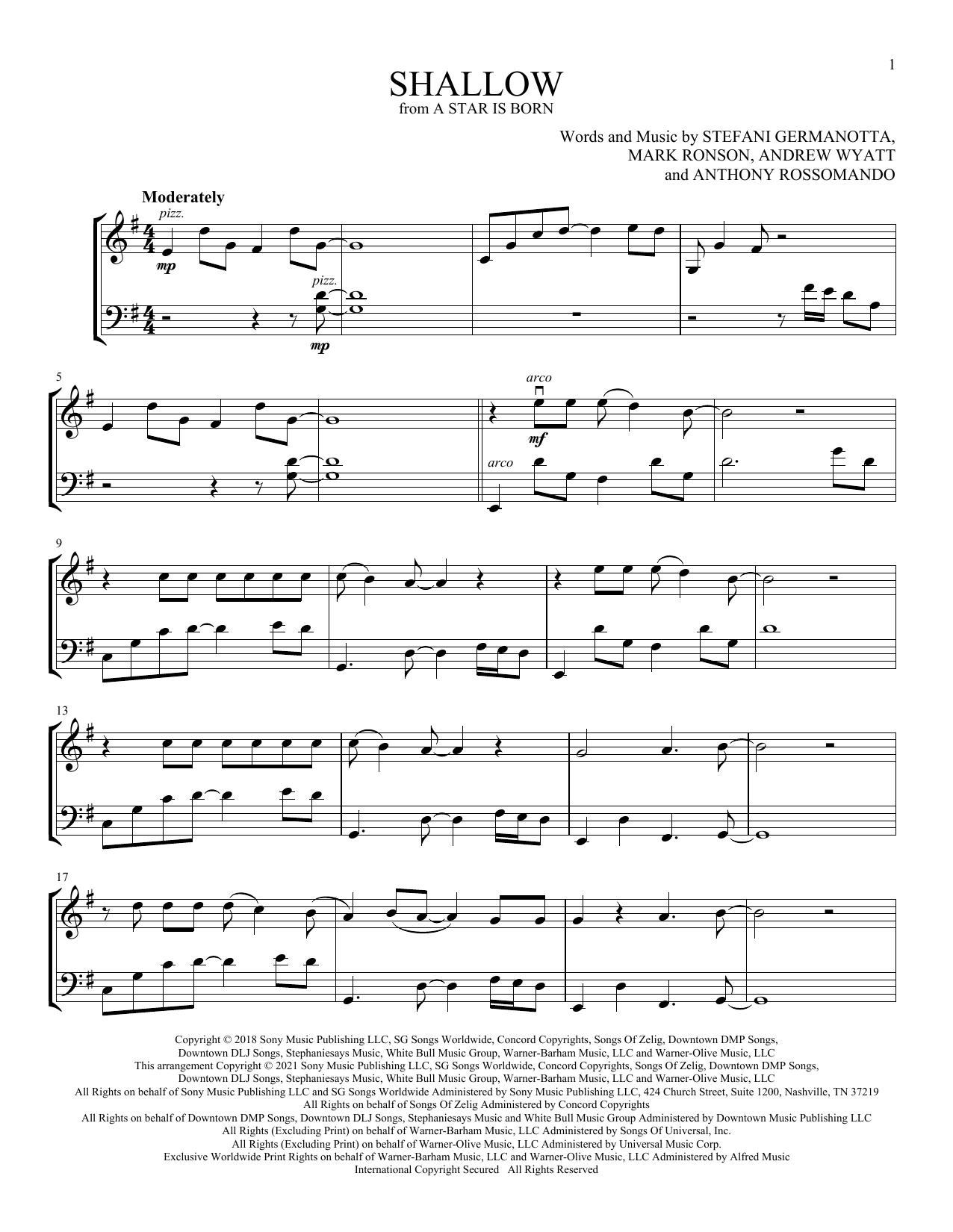 Produktbild zu: Shallow (from A Star Is Born)